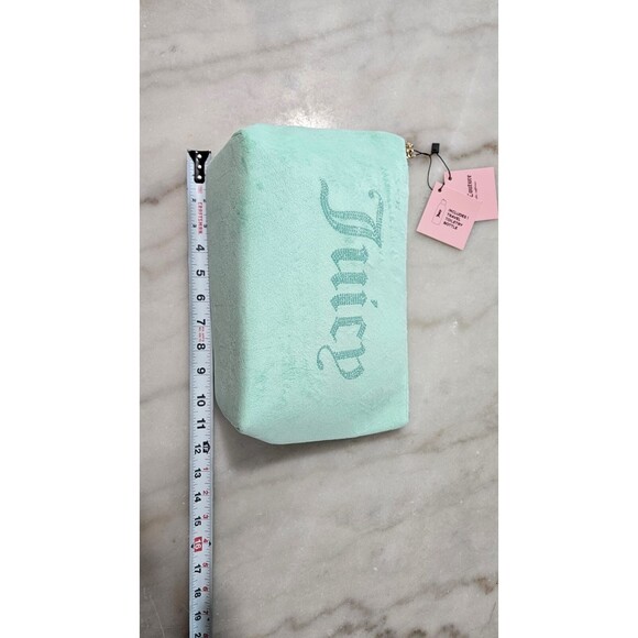 NWT Authentic Juicy Couture Travel Cosmetic Bag Women's Green Bag with Bottle - Picture 7 of 11